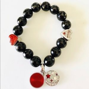 Crystal bracelet with stainless steel char…